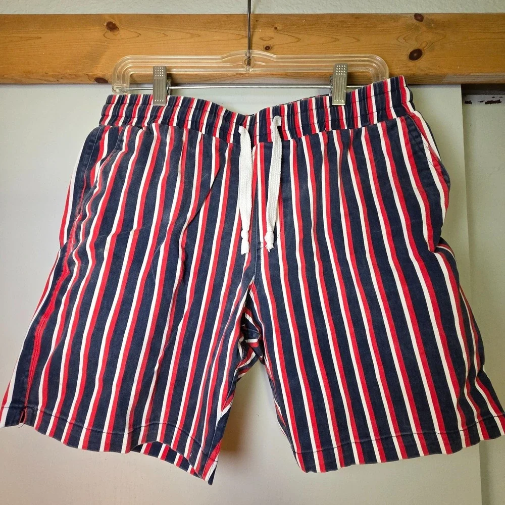Uncle Ralph Lauren Men's Medium Cotton Striped Shorts Preppy Old Money Acdemia